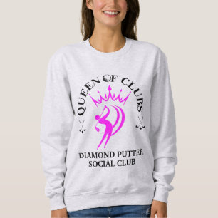 Sweatshirt Reine de trèfle de golf pour femmes personnalisabl