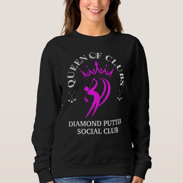Sweatshirt REINE DE TRÈFLE Golf pour femmes Personnalisable (Devant)