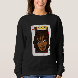 Sweatshirt Reine noire de la magie des filles melanine fémini
