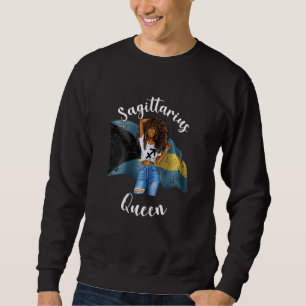 Sweatshirt Reine Sagittaire Afro Bahamienne Femme Noir Femmes