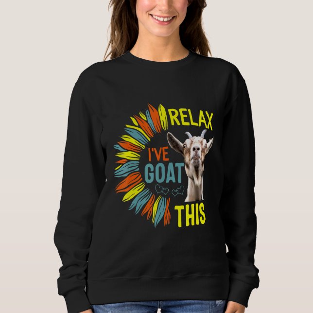 Sweatshirt Relax Ive Chèvre Cette Chèvres Agritourisme Animau (Devant)