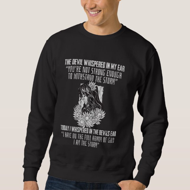 Sweatshirt Religieux Dit Que Je Suis L'Armure De Tempête De D (Devant)