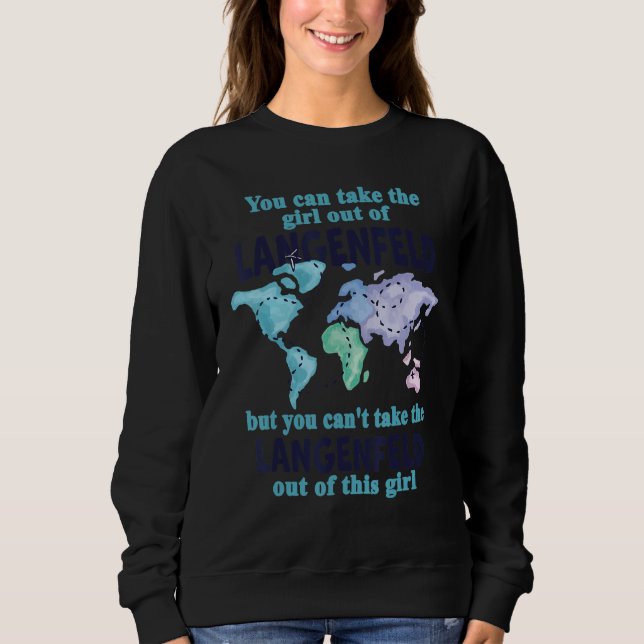 Sweatshirt Relocalisation De Langenfeld - Fier Fille De Lange (Devant)