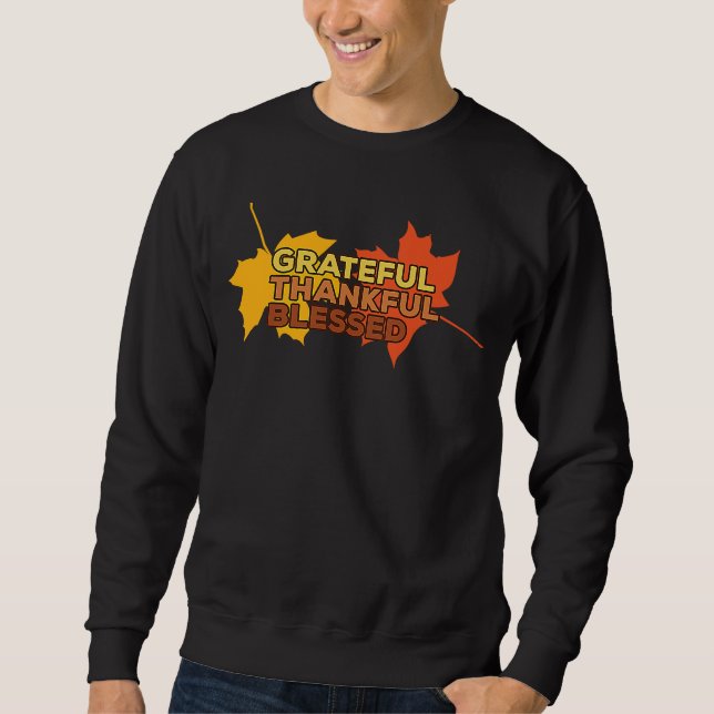 Sweatshirt Remerciements Heureux Bénis (Devant)