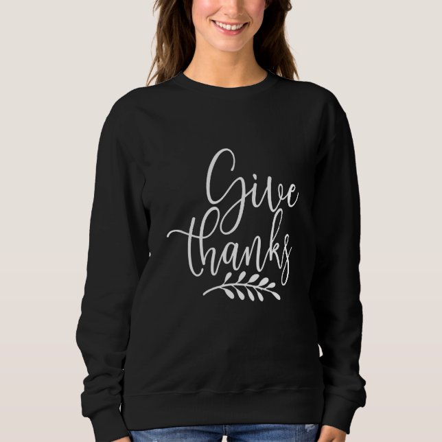 Sweatshirt Remerciements Thanksgiving (Devant)