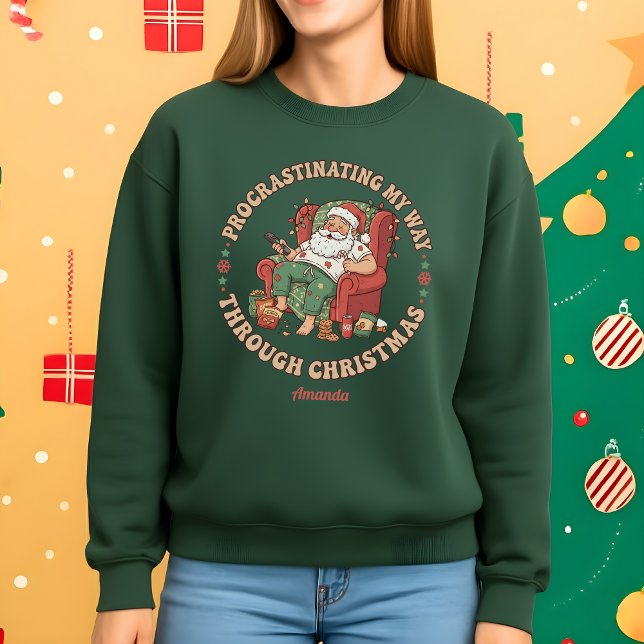 Sweatshirt Remettre à plus tard Noël de façon drôle (Créateur téléchargé)