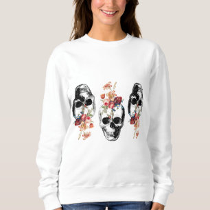 Sweatshirt Renaissance - Les crânes fleurissent