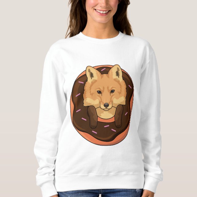 Sweatshirt Renard avec beignet (Devant)