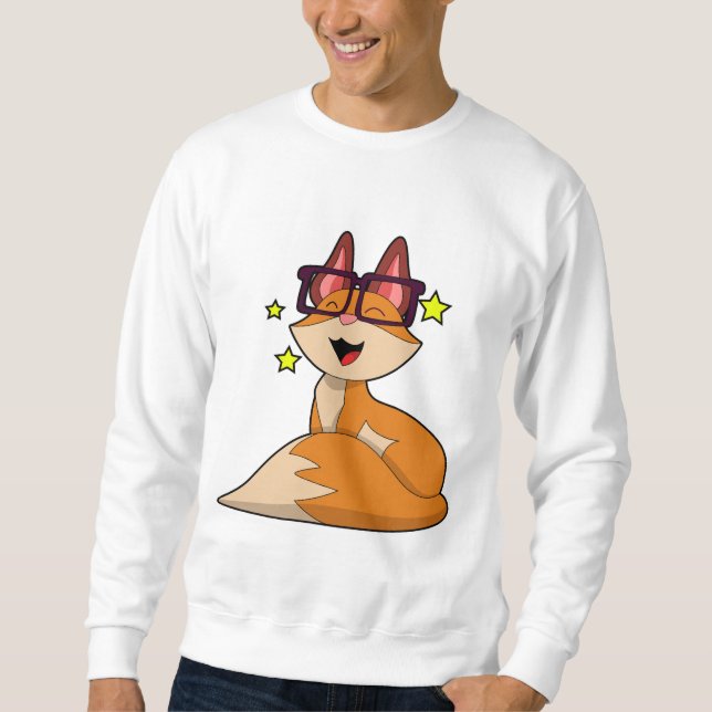 Sweatshirt Renard avec lunettes (Devant)