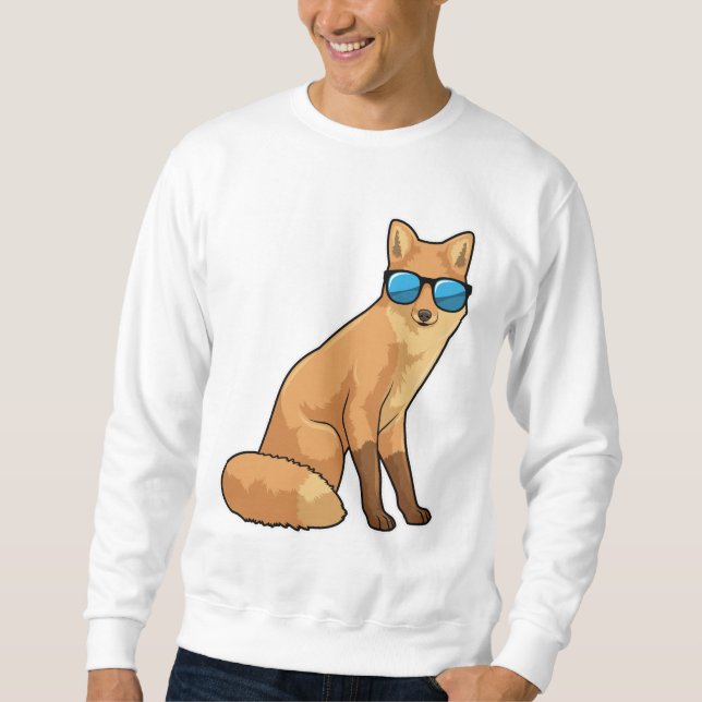 Sweatshirt Renard avec lunettes de soleil (Devant)