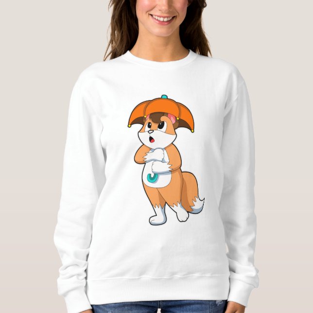 Sweatshirt Renard avec parapluie (Devant)