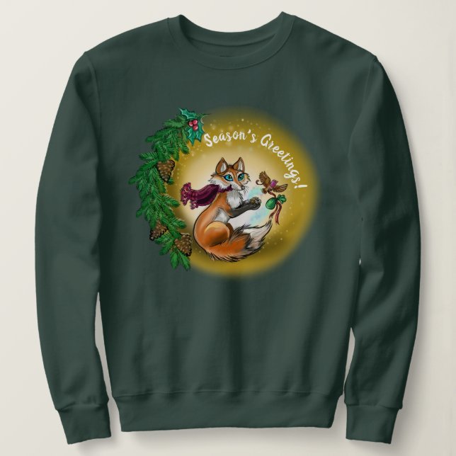 Sweatshirt Renard cadeau de vacances (Design devant)