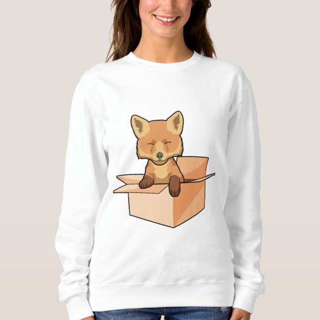 Sweatshirt Renard comme bébé dans la boîte (Devant)