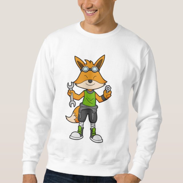 Sweatshirt Renard comme Mécanique avec clé & noix (Devant)