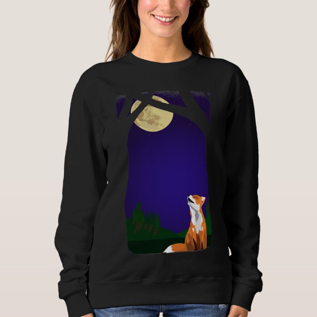 Sweatshirt Renard de pleine lune (Devant)