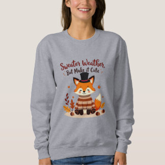 Sweatshirt Renard douillet et mignon en chandail d'automne