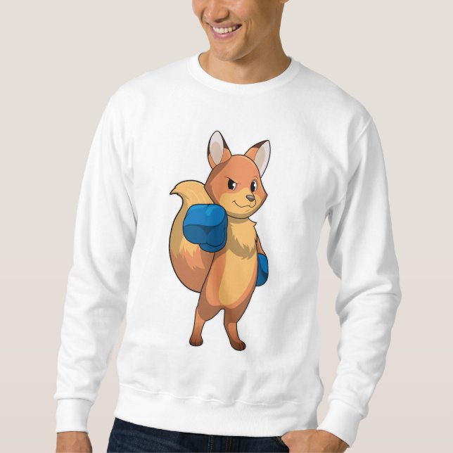 Sweatshirt Renard en boîte avec gants de boxe (Devant)
