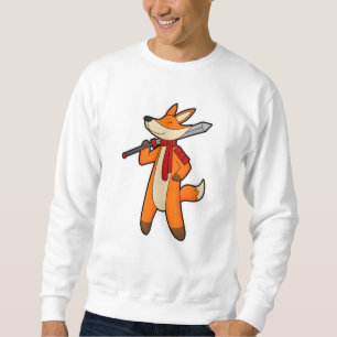 Sweatshirt Renard en guerrier avec épée et écharpe