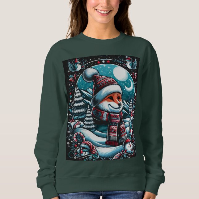Sweatshirt Renard en hiver (Devant)