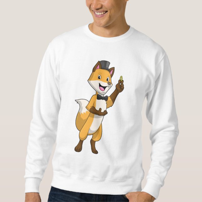 Sweatshirt Renard en marié avec alliance (Devant)