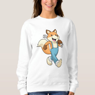 Sweatshirt Renard en mécanicien avec clé à écrou