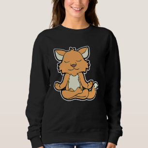 Sweatshirt Renard Fuchs Relaxfox Yoga Position Animal Vintage