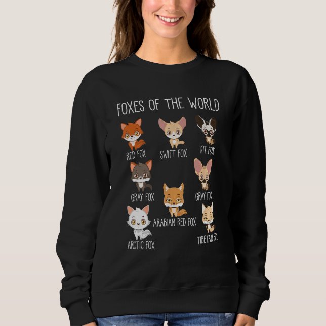 Sweatshirt Renards drôles du monde Drôle d'animal faune Humou (Devant)