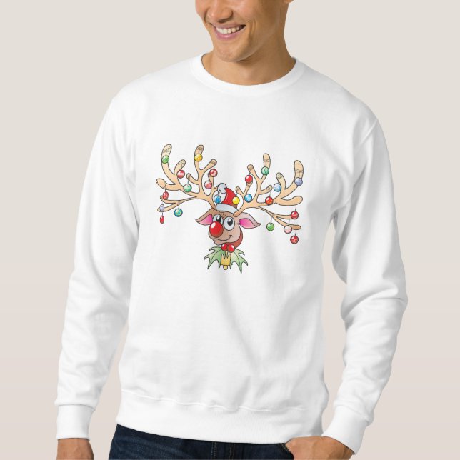Sweatshirt Renne mignon de Rudolf avec des chemises de (Devant)