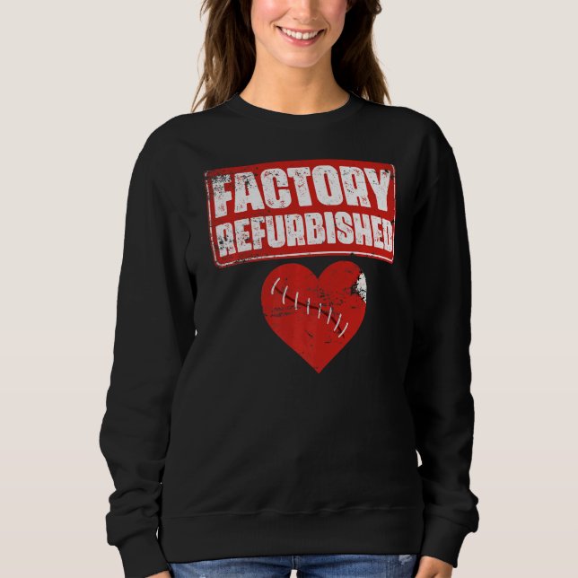 Sweatshirt Rénové en usine Chirurgie du coeur ouvert Survivan (Devant)