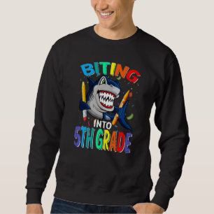 Sweatshirt Rentrer En 5e Année Retour À L'École Requin