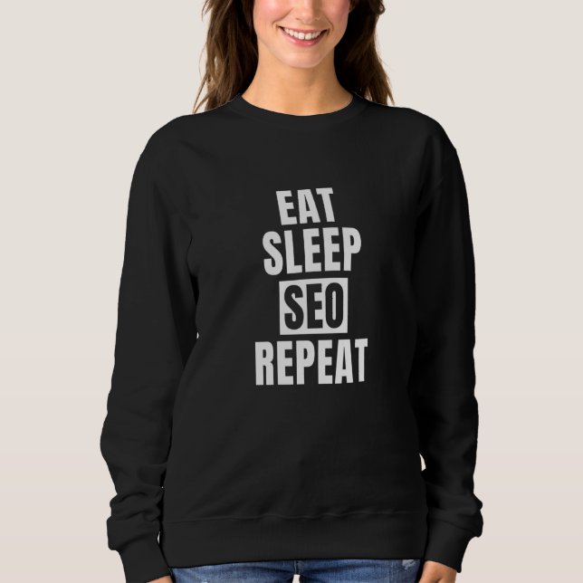 Sweatshirt Répéter le seo du sommeil (Devant)
