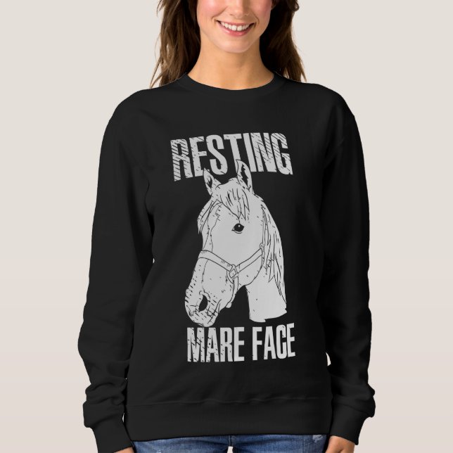 Sweatshirt Repos Mare Face Cheval Retour équitation Chevaux P (Devant)