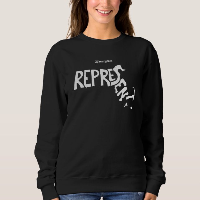 Sweatshirt Représenter Massachusetts (Devant)