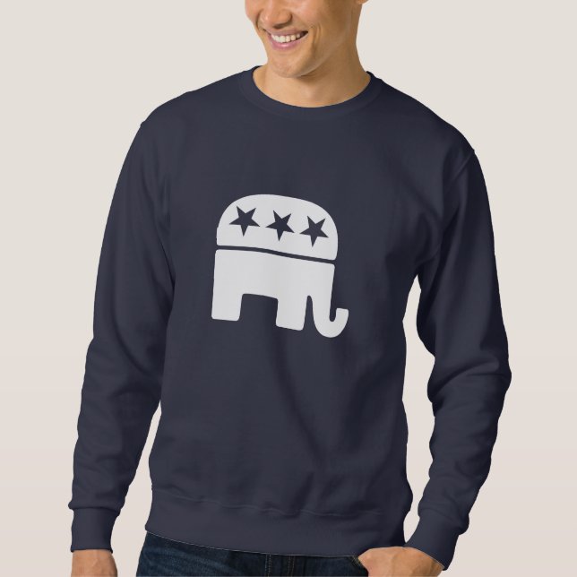 Sweatshirt républicain des éléphants (Devant)