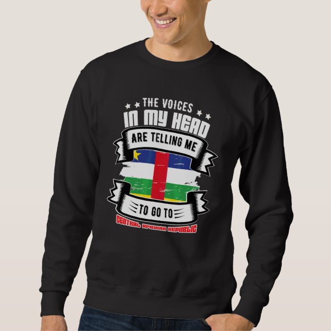 Sweatshirt République centrafricaine dans ma tête (Devant)