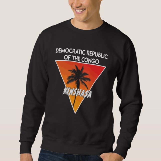 Sweatshirt République démocratique du Congo avec des couleurs (Devant)