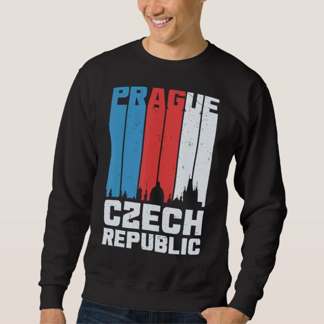 Sweatshirt République tchèque Prague Skyline Prague (Devant)