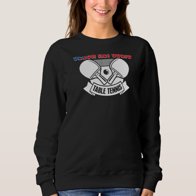Sweatshirt République tchèque Tennis de table   Soutenir le P (Devant)