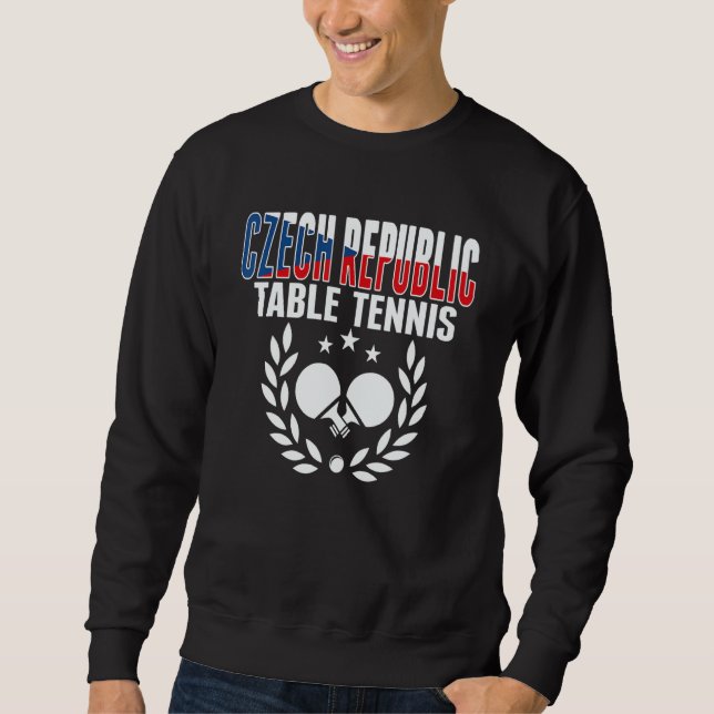 Sweatshirt République tchèque Tennis de table   Supp de ping- (Devant)