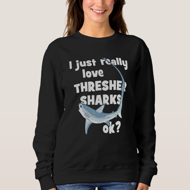 Sweatshirt Requin à Thresher mignon (Devant)