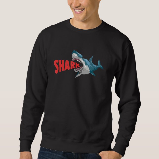 Sweatshirt Requin Océan Aquatique Plage Prédateur de poisson  (Devant)