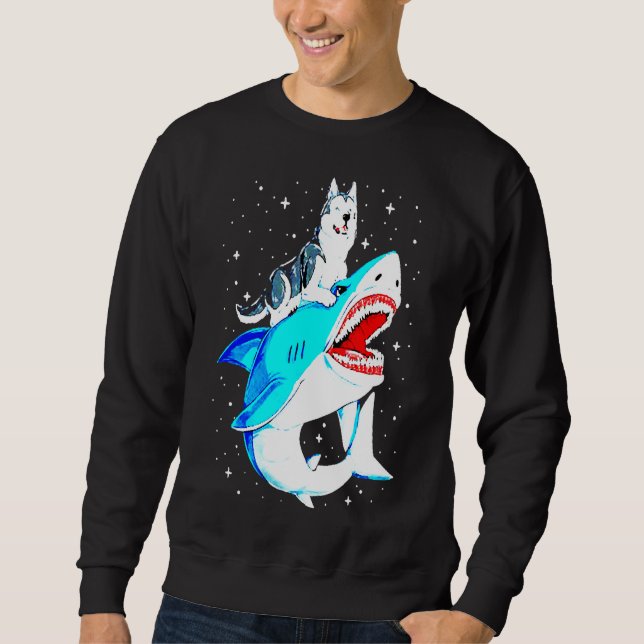 Sweatshirt Requin sibérien à cheval Husky (Devant)