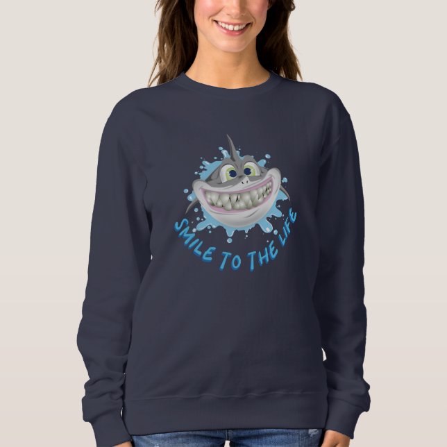 Sweatshirt Requin souriant dans le style de dessin animé - So (Devant)
