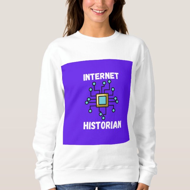 Sweatshirt réseau internet historien (Devant)