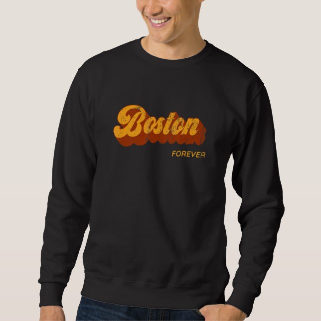 Sweatshirt Résident à Boston pour toujours Massachusetts Loca (Devant)
