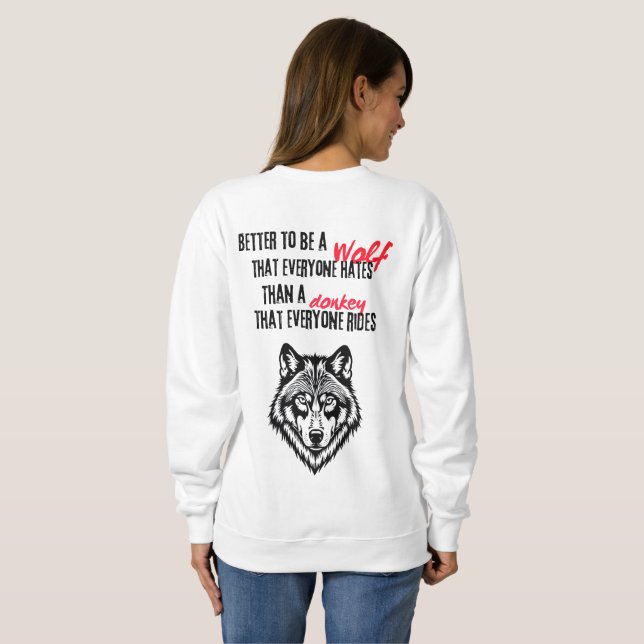 Sweatshirt Résilience, estime de soi et indépendance (Dos entier)