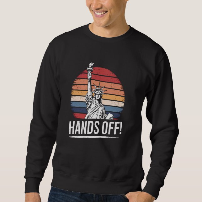Sweatshirt Résiste Statue de la Liberté Mains off Prot (Devant)