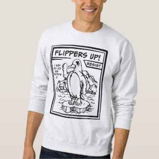 Sweatshirt Résistez À Pingouin Contre Les Tarifs Des Pantoufl