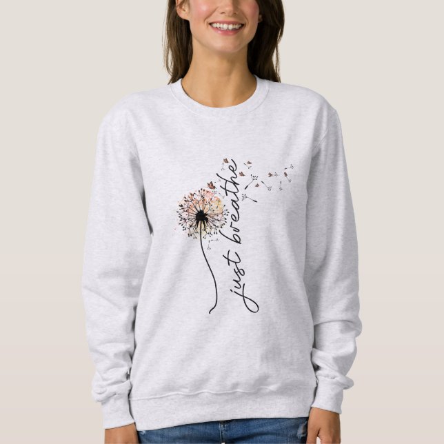 Sweatshirt Respirer simplement Papillon de pissenlit Inspirat (Devant)