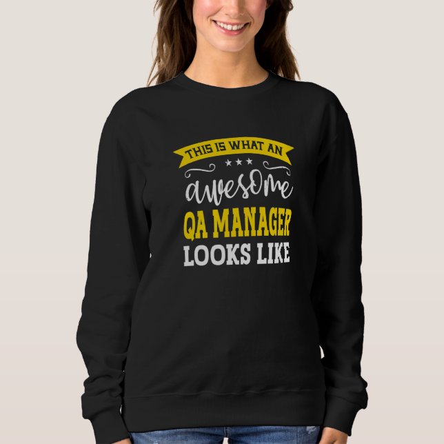Sweatshirt Responsable QA Titre de l'employé Drôle Travailleu (Devant)